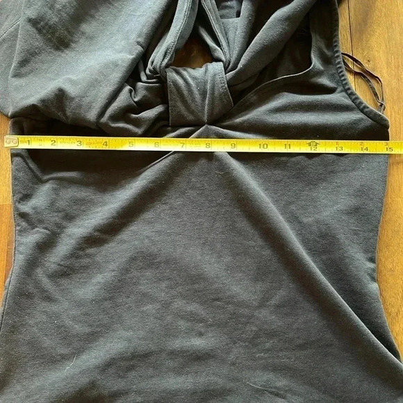 NWOT Free People big bow black cotton shirt - Picture 6 of 8